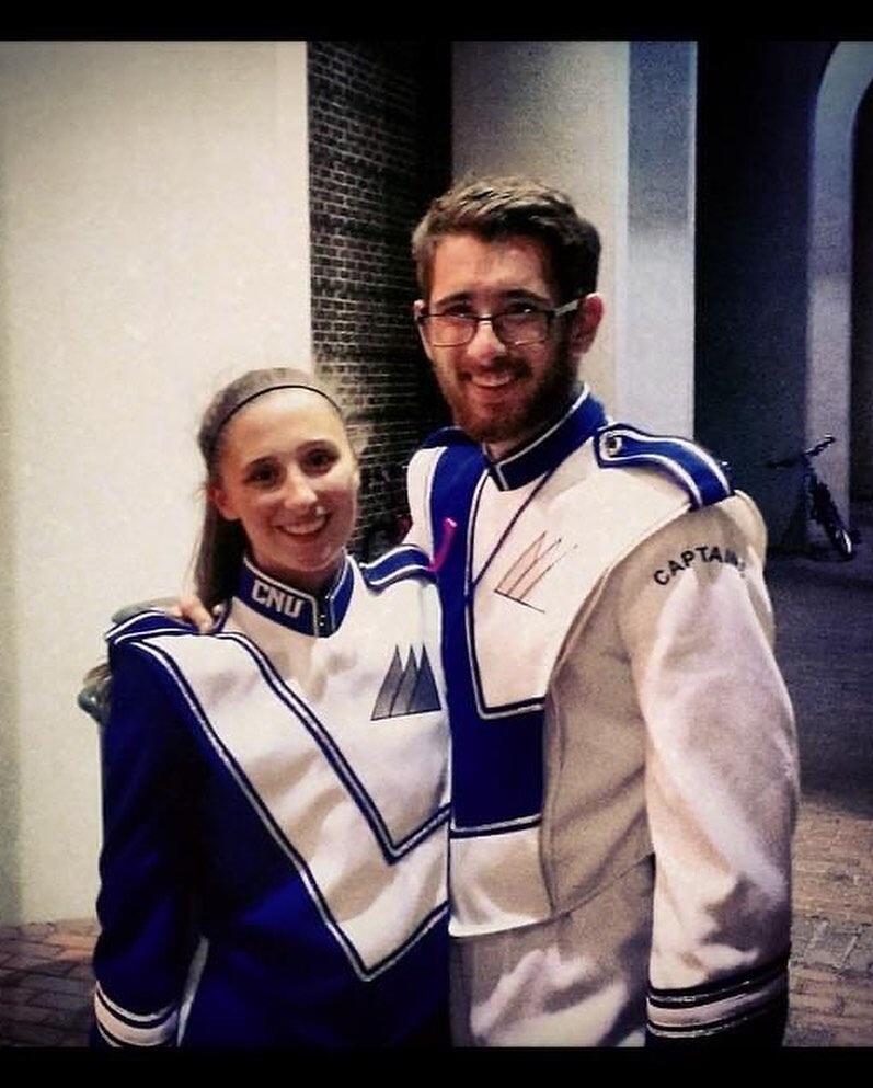 Year 1 - Our first year dating, weekends were filled with CNU football games where we got to share our passion for marching band. Audrey learned of Alex's passion for Sci-Fi shows and Alex learned of Audrey's other musical abilities: singing in the university choir and acapella group!