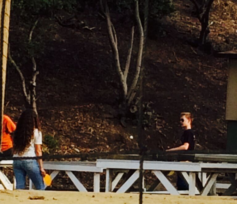 The first picture of us at Catalina Island in 8th grade, playing ping pong after Caleb nervously asked.