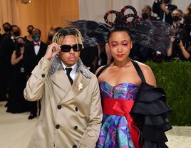 Naomi Osaka and Cordae at the Met Gala