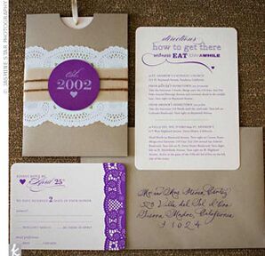 Diy Purple Wedding Invitations