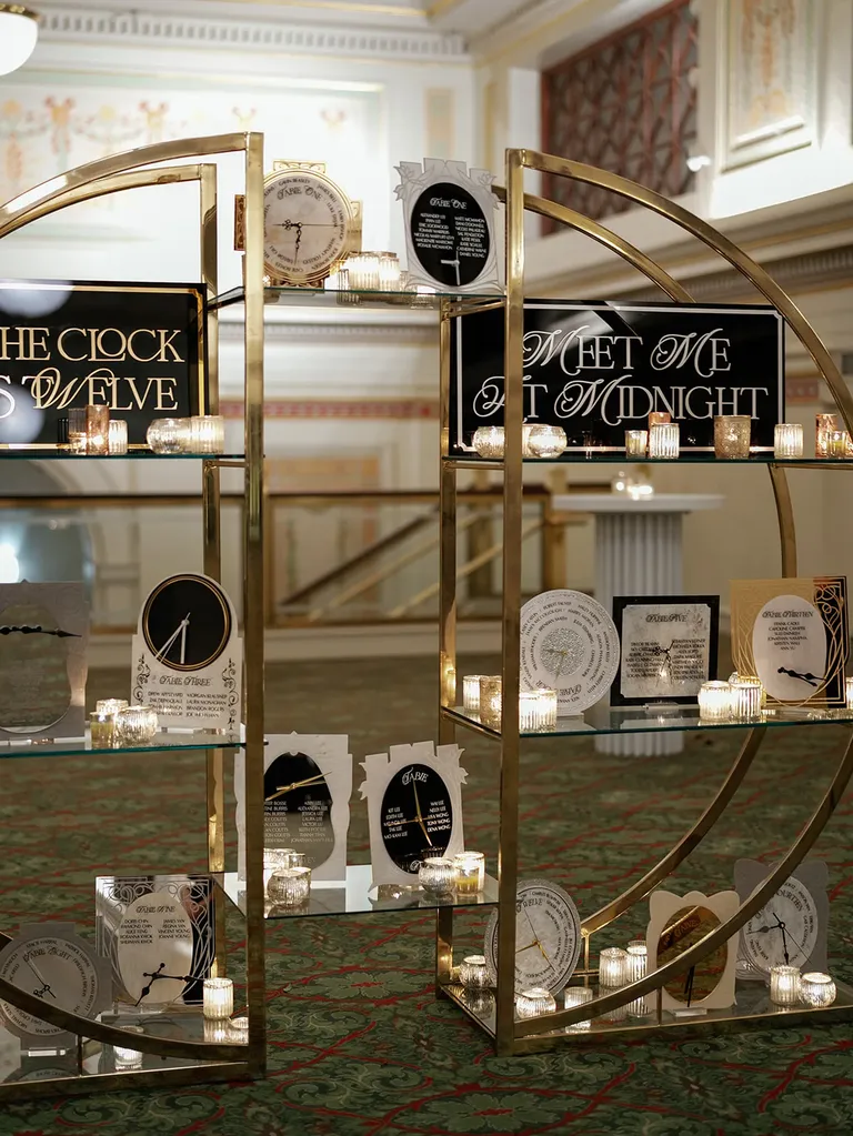 Clock seating chart, taylor swift themed wedding