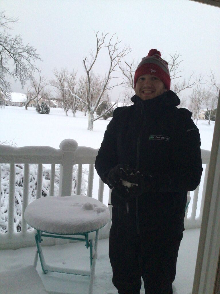 Shortly after his move to Delaware, Jeremy experienced his first real snow