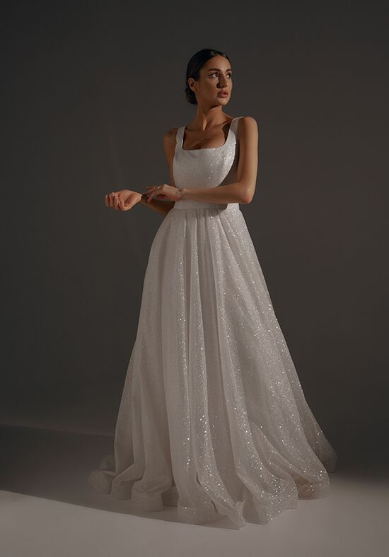 Olivia Bottega Sparkle Wedding Dress Inkery With Square Neckline