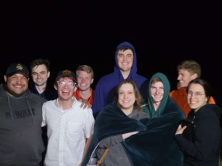 We attempted to see a meteorite shower, it was very cold outside.
We started dating the next day.