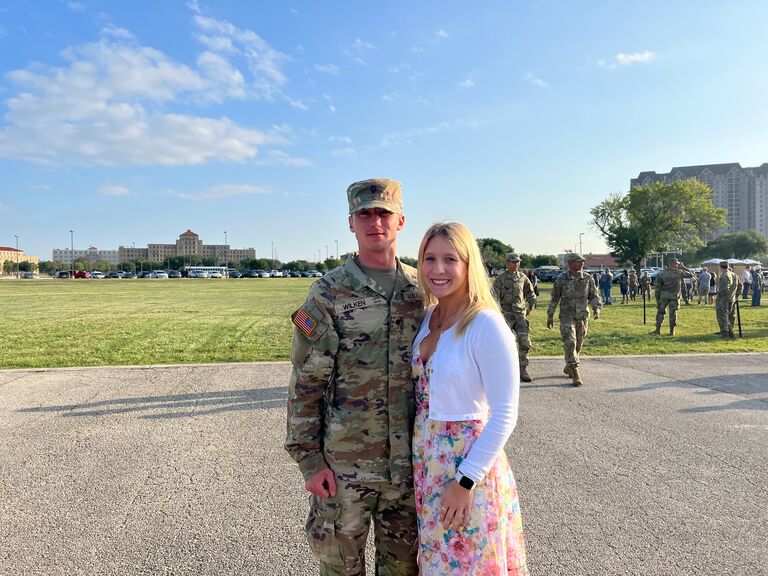 Haley went back to San Antonio to watch River graduate from AIT. 