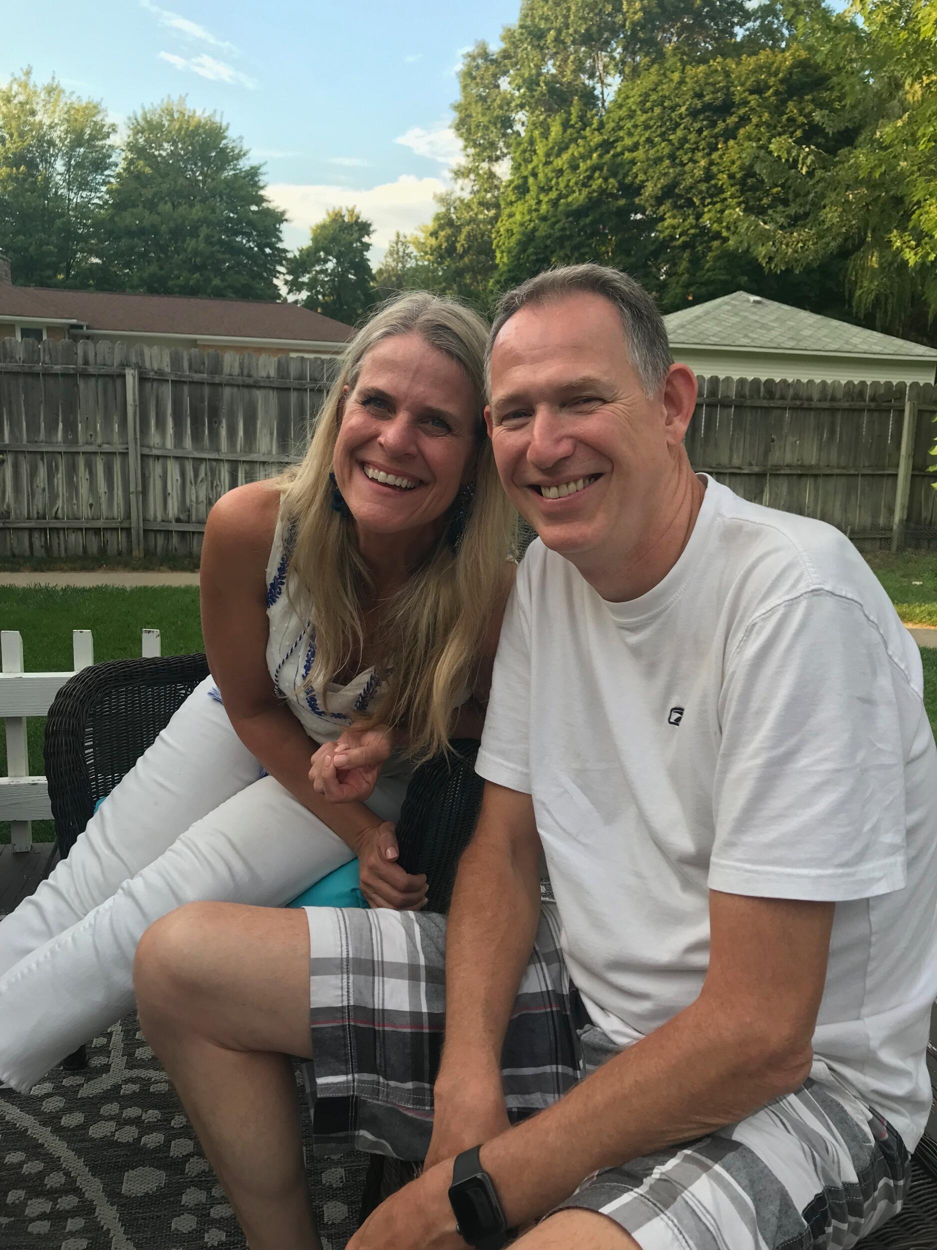 Lisbeth met Matt's rowdy family at a backyard picnic.  She wasn't scared away and the family approved.