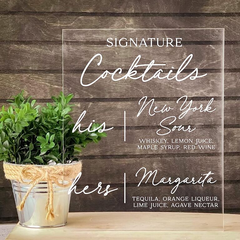 Drinks Sign Party Beverage Station Sign Printable Simple Greenery