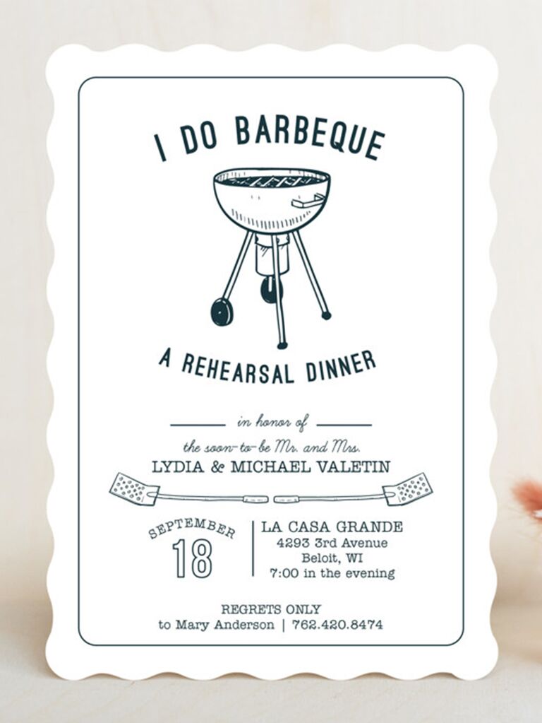 I Do Barbeque simple text with grill icon in black and white