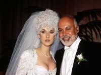 Celine Dion and René Angélil on wedding day