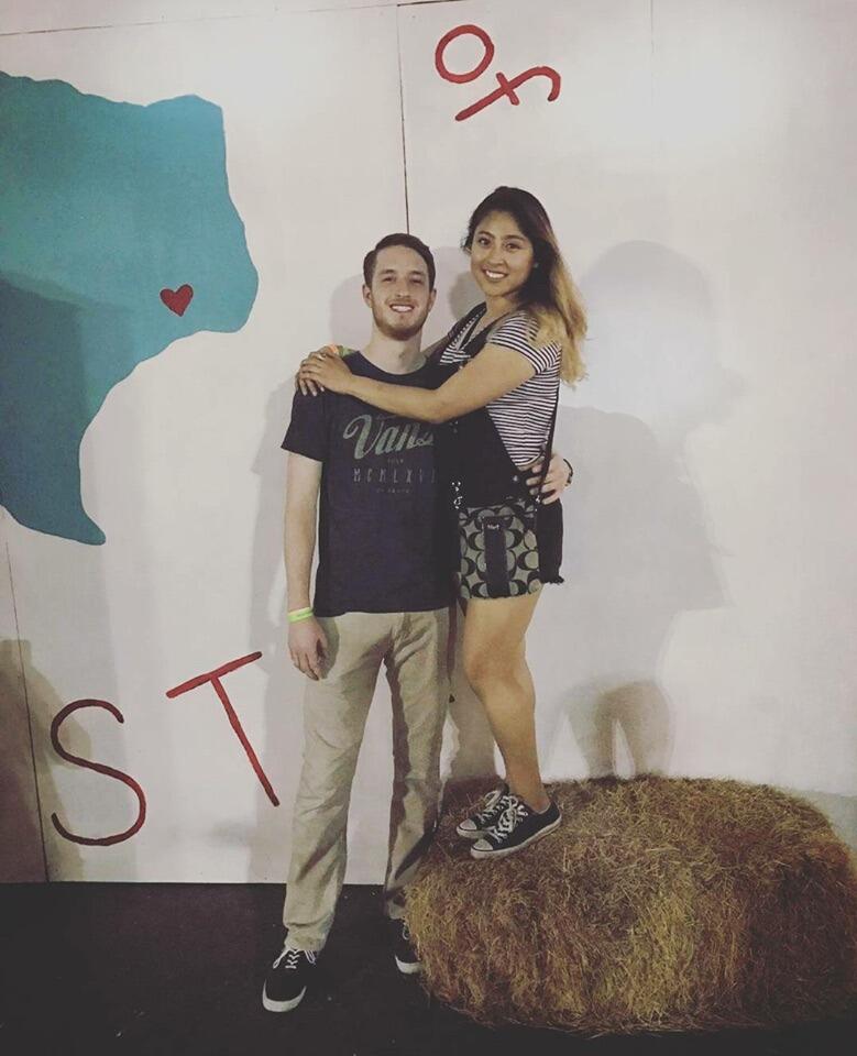 Our very first photo together at a University of Houston event! He got to meet my friends and I got to show him around campus. 