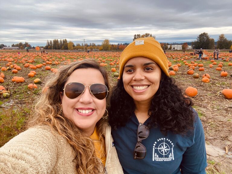 First pumpkin patch fun together!
