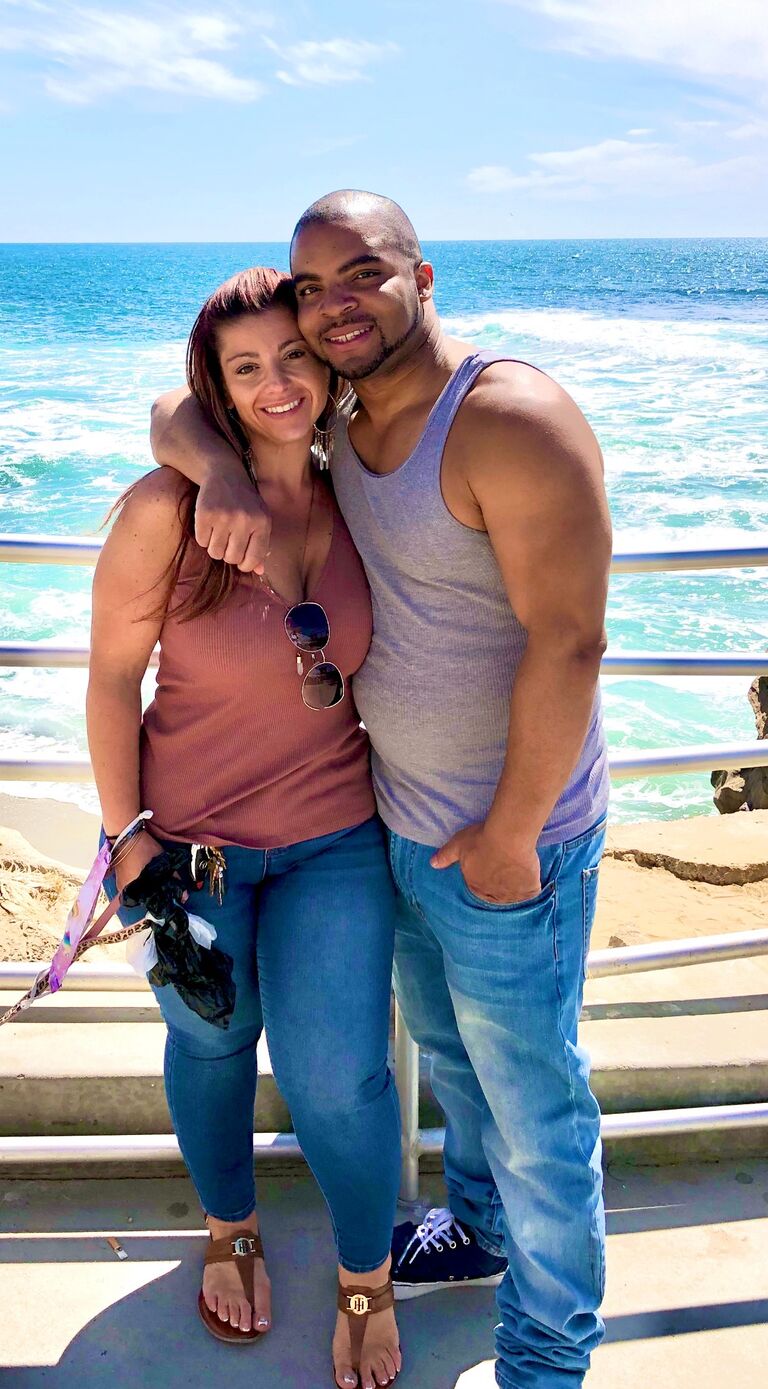 Our First Photo Taken Together at La Jolla Cove!