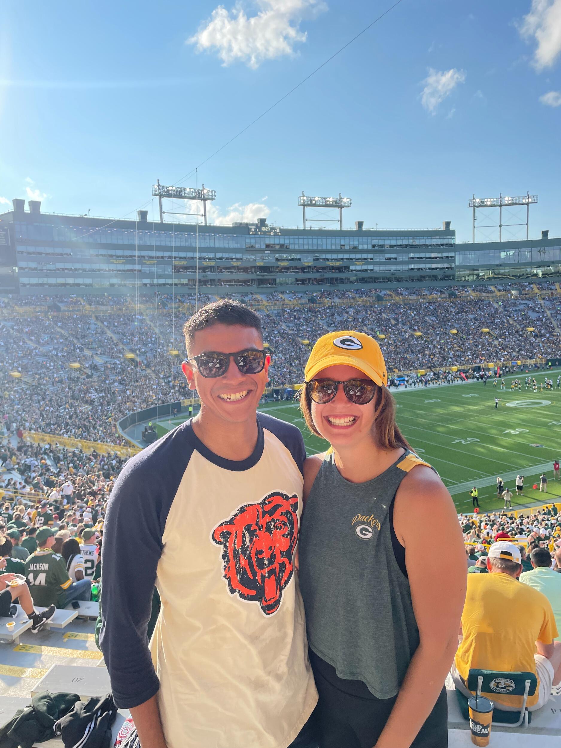 Packers vs Jets preseason game, feat Anthony reppin his favorite team
💚🏈💛