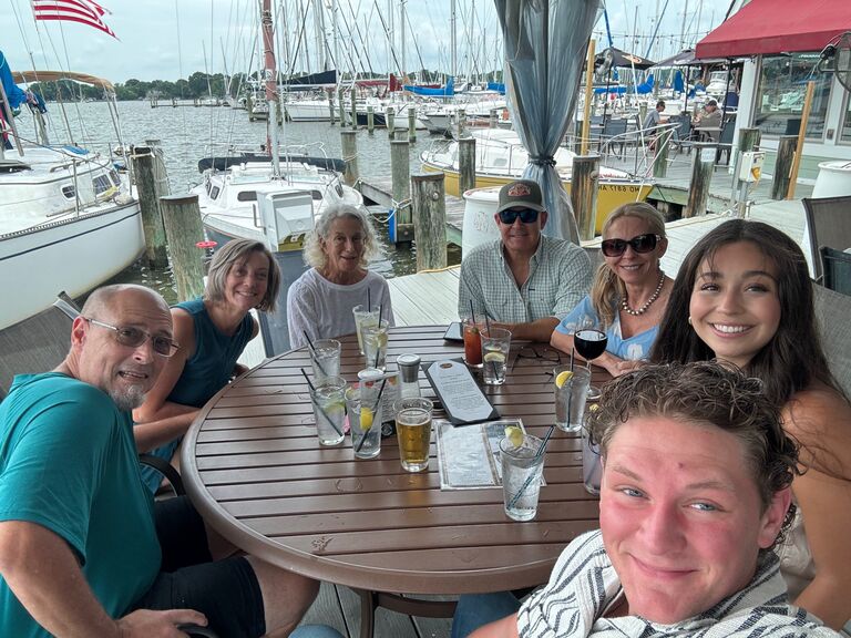 Lunch on the water in Maryland where Gavin met my aunt and uncle for the first time