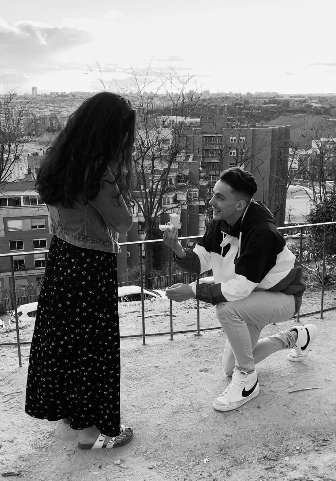 Trey proposed during our European trip at the Temple de Debod in Madrid, Spain!