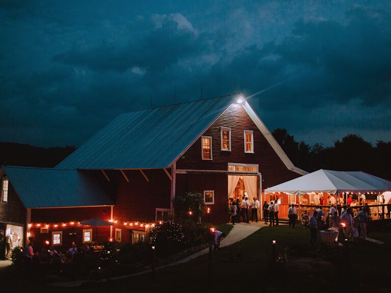 Barn wedding venue in Lisbon, New Hampshire.