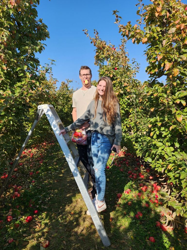 During our next year of classes in Wisconsin, we enjoyed regular dates together.  We explored local restaurants, apple orchards, and shared movie nights.