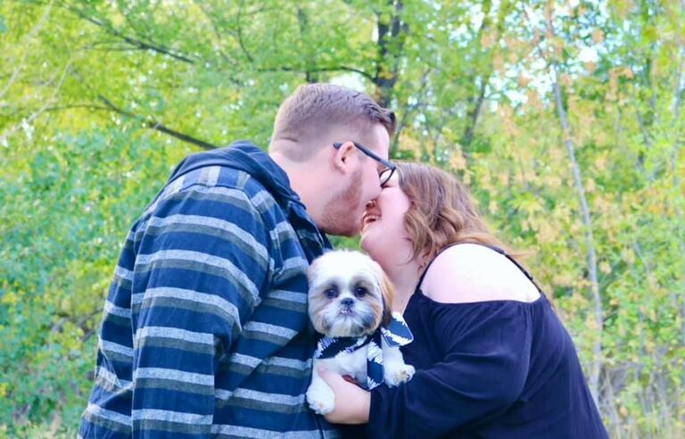In 2021 we got our dog Maverick, so we decided it was only right to have a family photo with him in it.