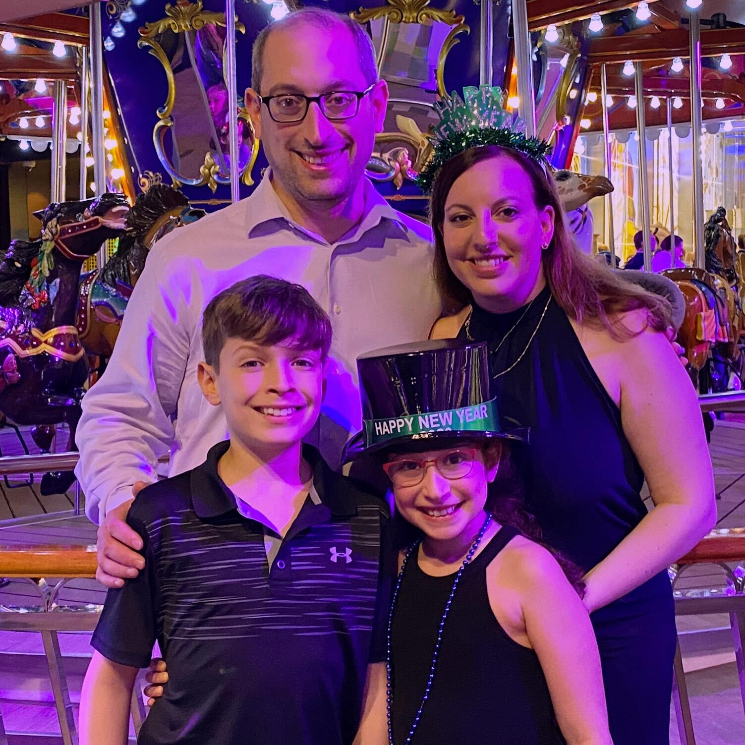 Cruising into another year together on our first vacation with family.