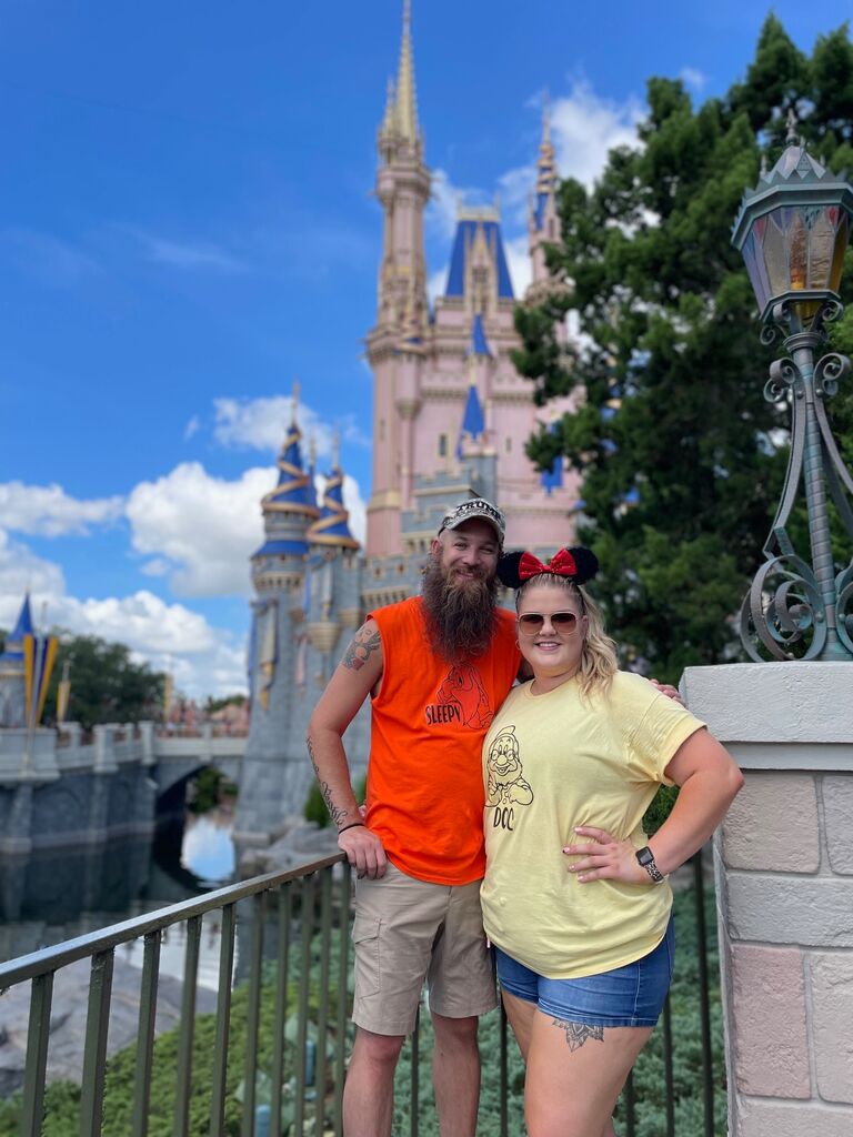 Our first vacation together. He still claims he's never going back to Disney...