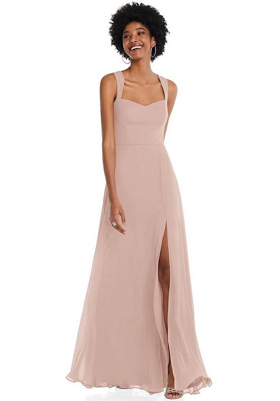 Dessy Group Diamond Halter Bias Midi Slip Dress with Convertible Straps -  LB040 Bridesmaid Dress