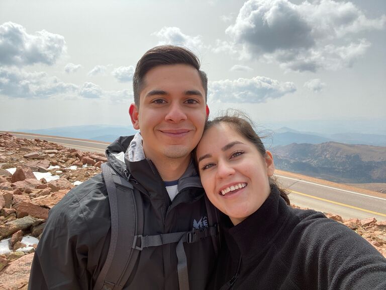 Our initial planned trip to Oregon was canceled by the wildfires, but we made up for it with a last minute trip to Colorado - pictured: at the summit of Pike's Peak, CO.