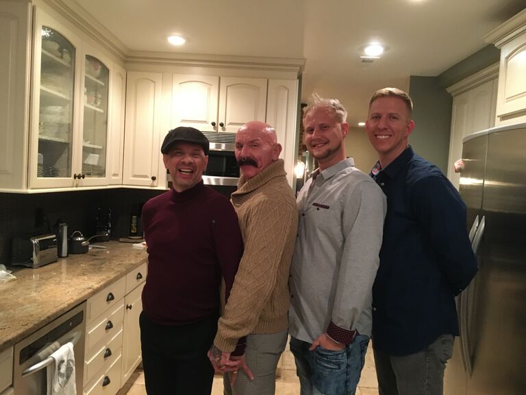 Our first Thanksgiving, Rancho Penasquitos, Pictured Left to right David, Robert, Steven, John.
