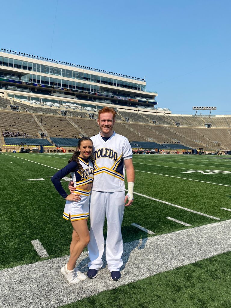 Cheering the Notre Dame Game Together