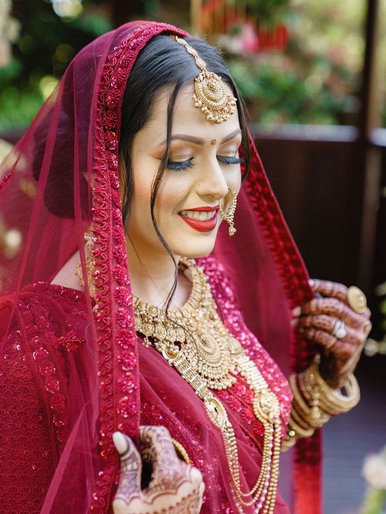 bride in traditional Indian wedding attire