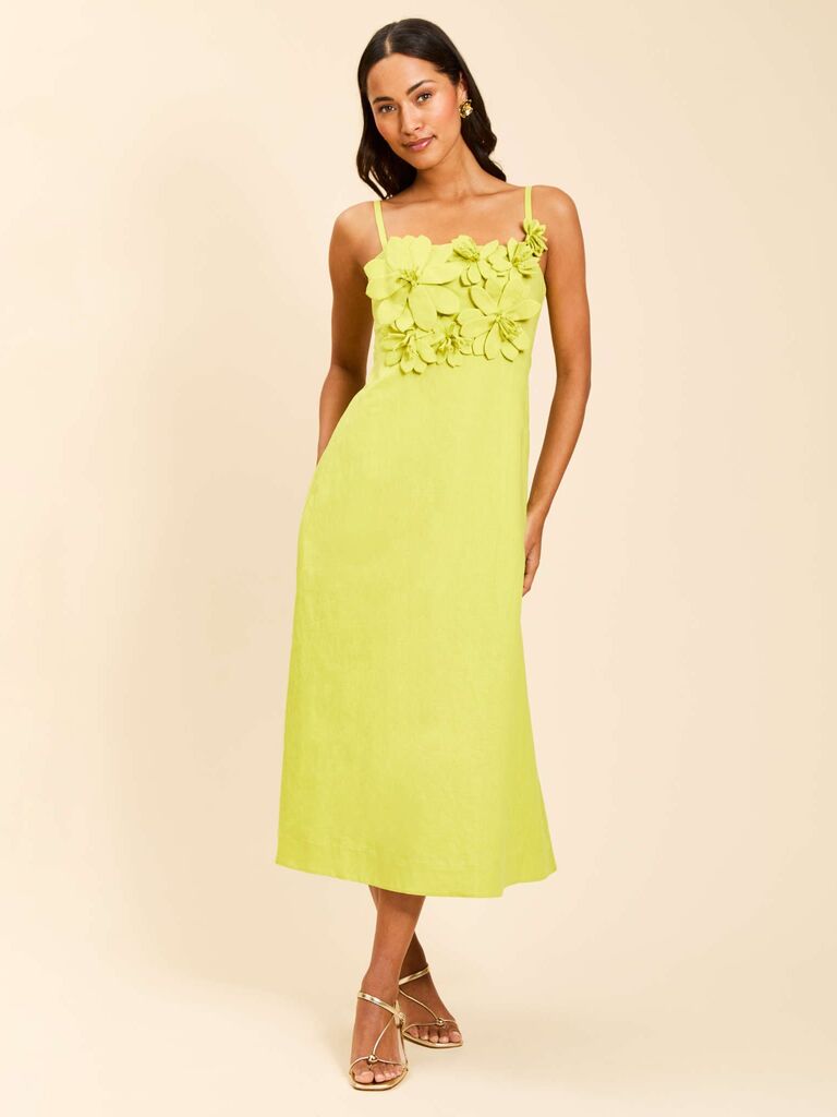 Mestiza lime green beach mother of the bride dress