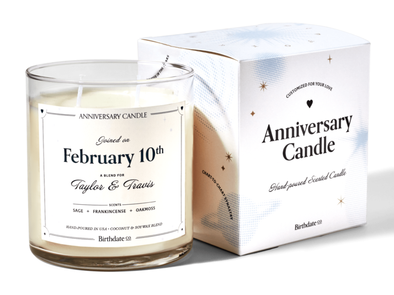 Anniversary candle with date