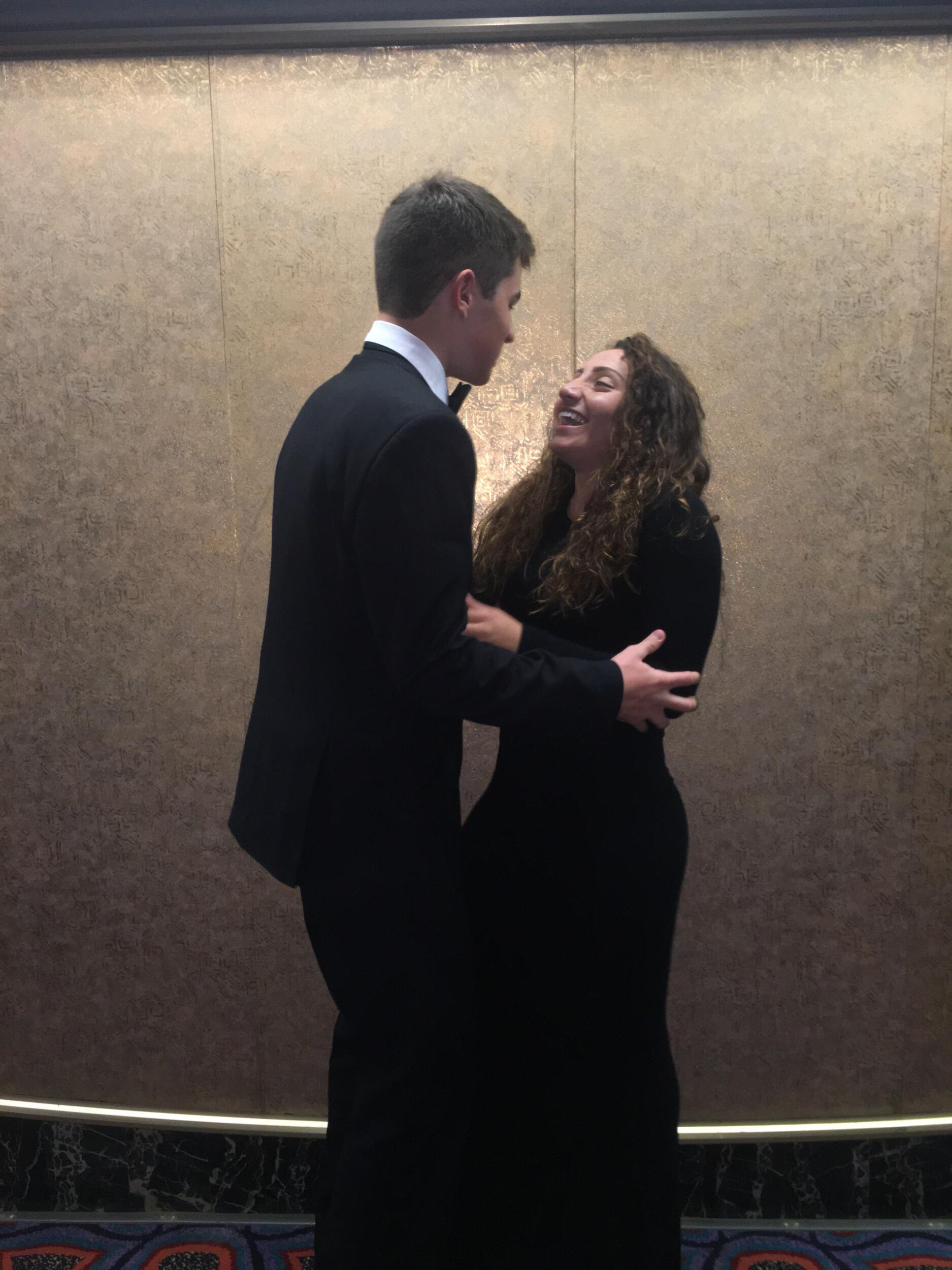 A formal night on the Cruise we went on for band 2 weeks after we started dating.