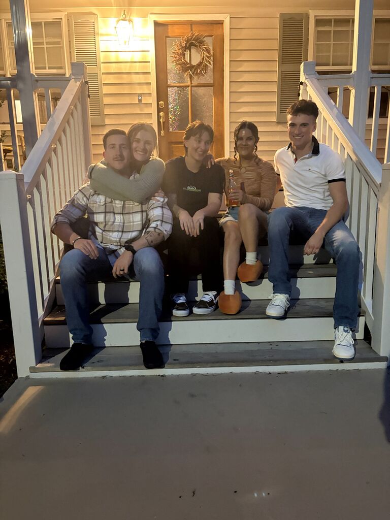 Another Thanksgiving with plenty to be grateful for. Pictured is Morgan's bridesmaid Alyssa, Ben's groomsman Hillary, and Asa the shithead (who will also be at the wedding). 