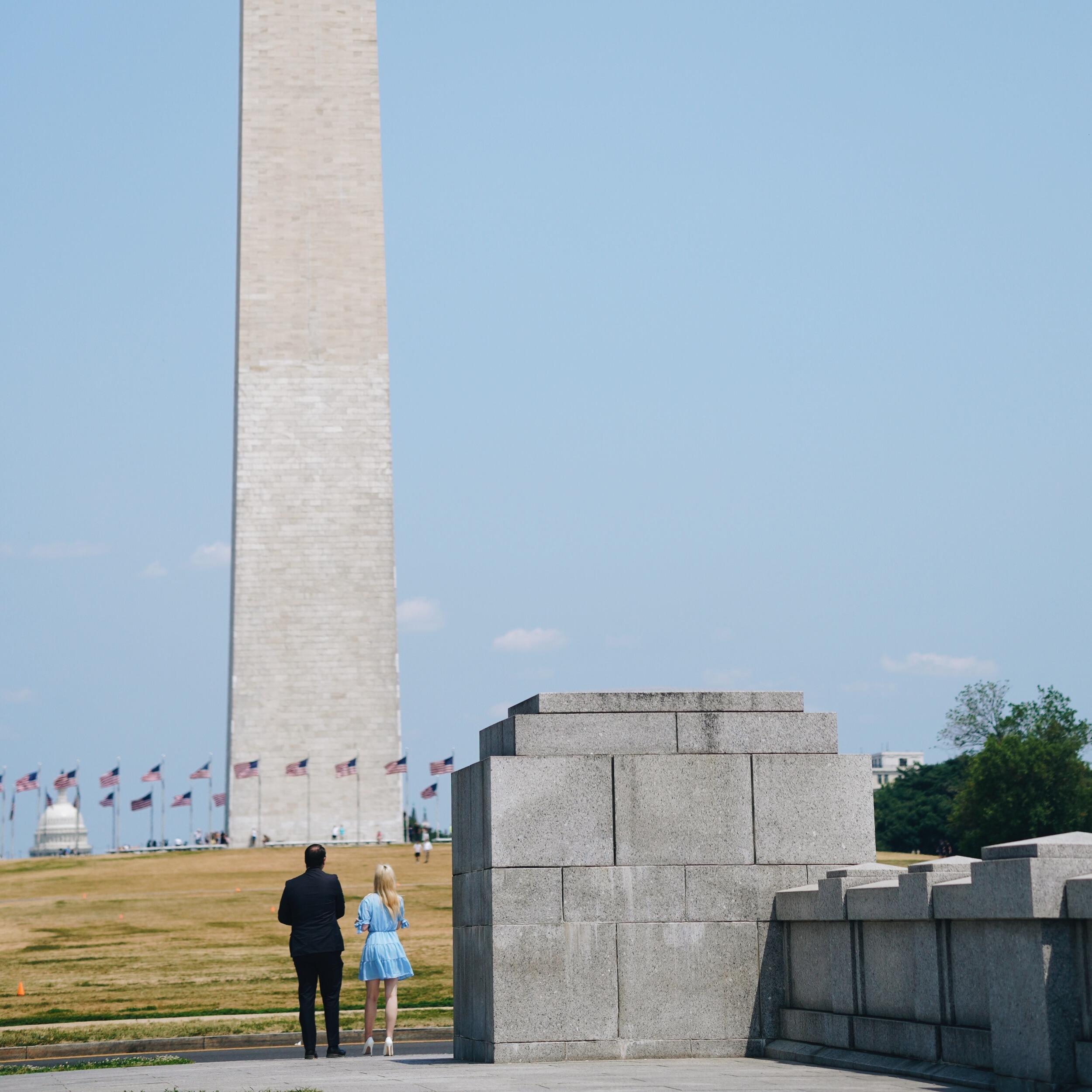 Washington Monument
"Dedicated to an undisputed great American, and made of the same material as our future house, it has a certain Eiffel Tower-esque atmosphere to it, though, albeit, more pointy."