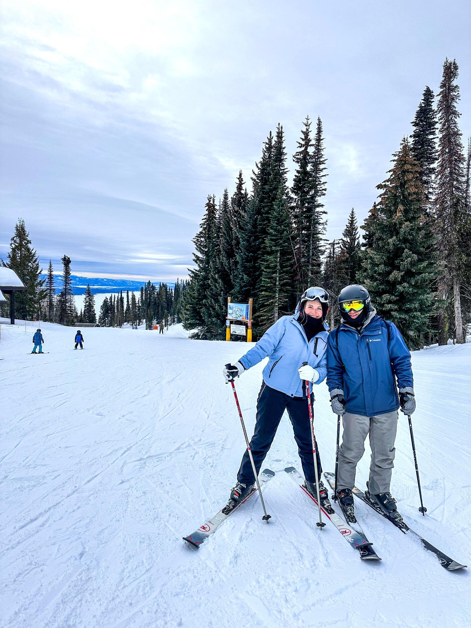 Skiing in Idaho while visiting Bina's sister.  