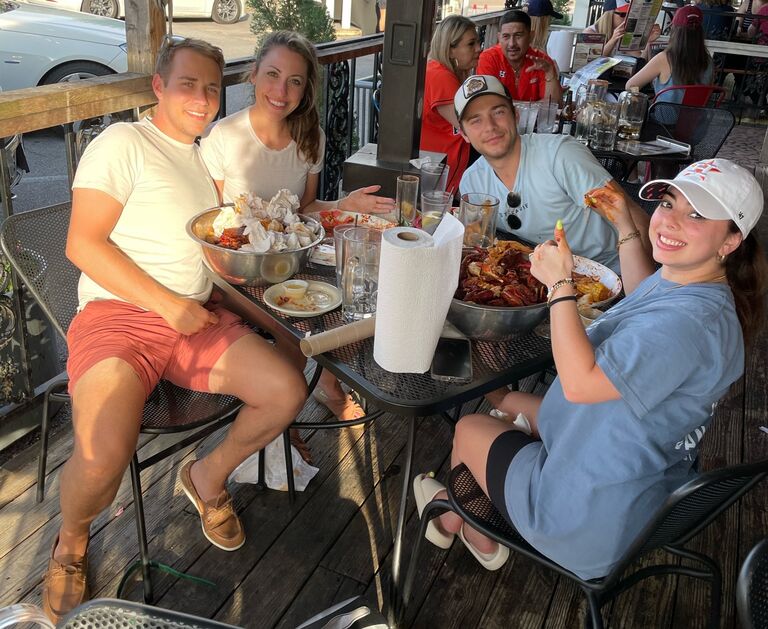 Their first of many trips to Houston to see Austin's brother Dylan and his fiancé Sabra! This is also when they discovered their dangerous obsession with crawfish.
