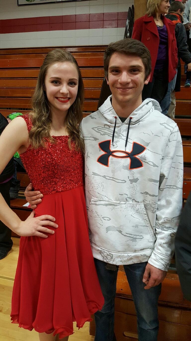 Us in Highschool at my Show Choir Concert.