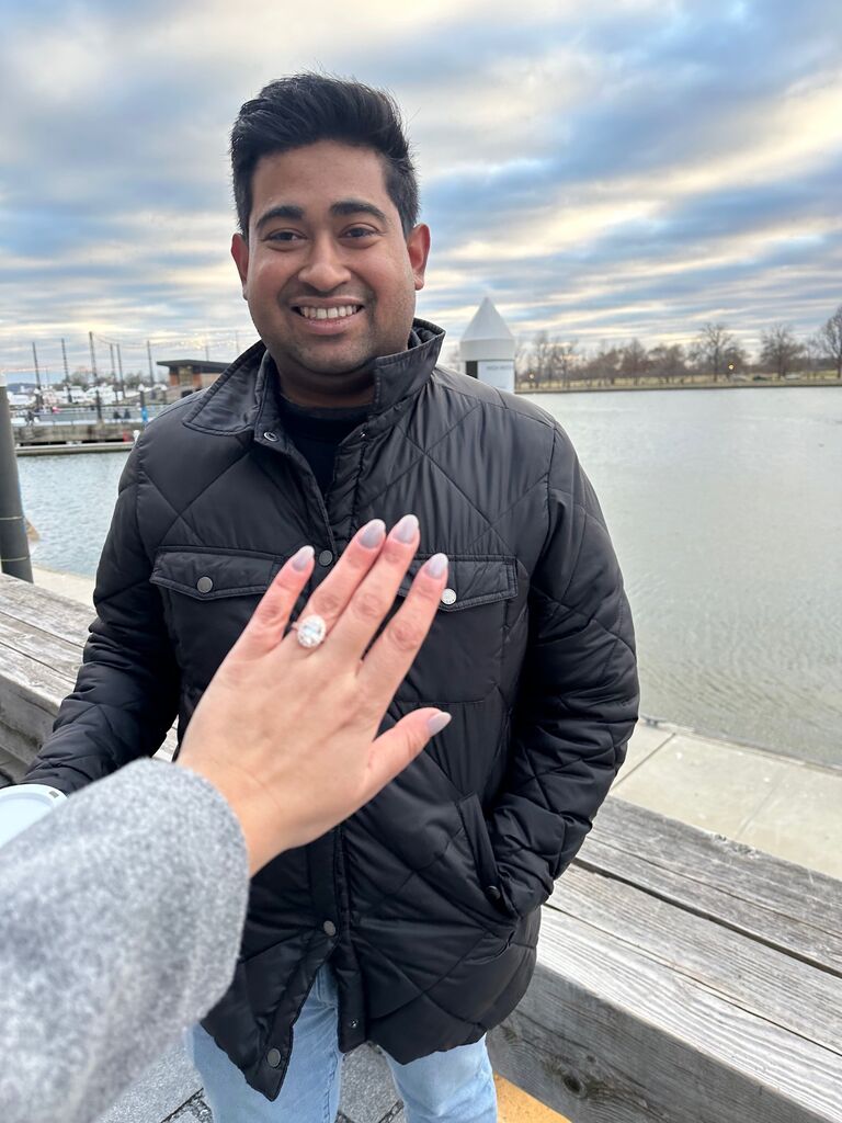 Hath popped the question at the DC waterfront