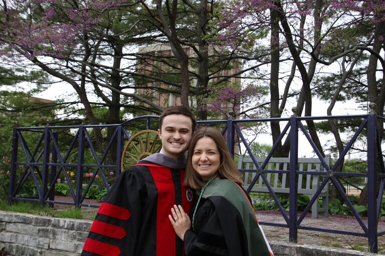 Alex graduated from UW Madison with his Doctorate of Veterinary Medicine and Claire graduated from Carroll University with her Doctorate of Physical Therapy.