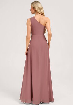 Celebrate love and friendship in the JJ's House Bette A-line One Shoulder Ruffle Chiffon Bridesmaid Dress! Designed to complement any wedding theme with its elegant details and a flattering silhouette, this gorgeous outfit ensures you look stunning while standing by the bride's side on her unforgettable day.