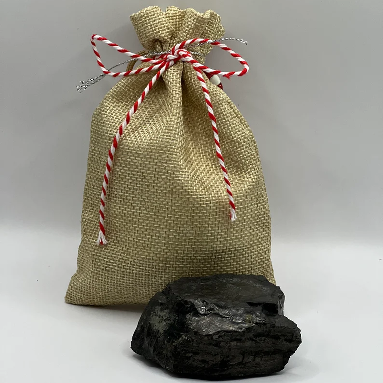 A piece of coal from Santa Claus for the best Christmas gag gift