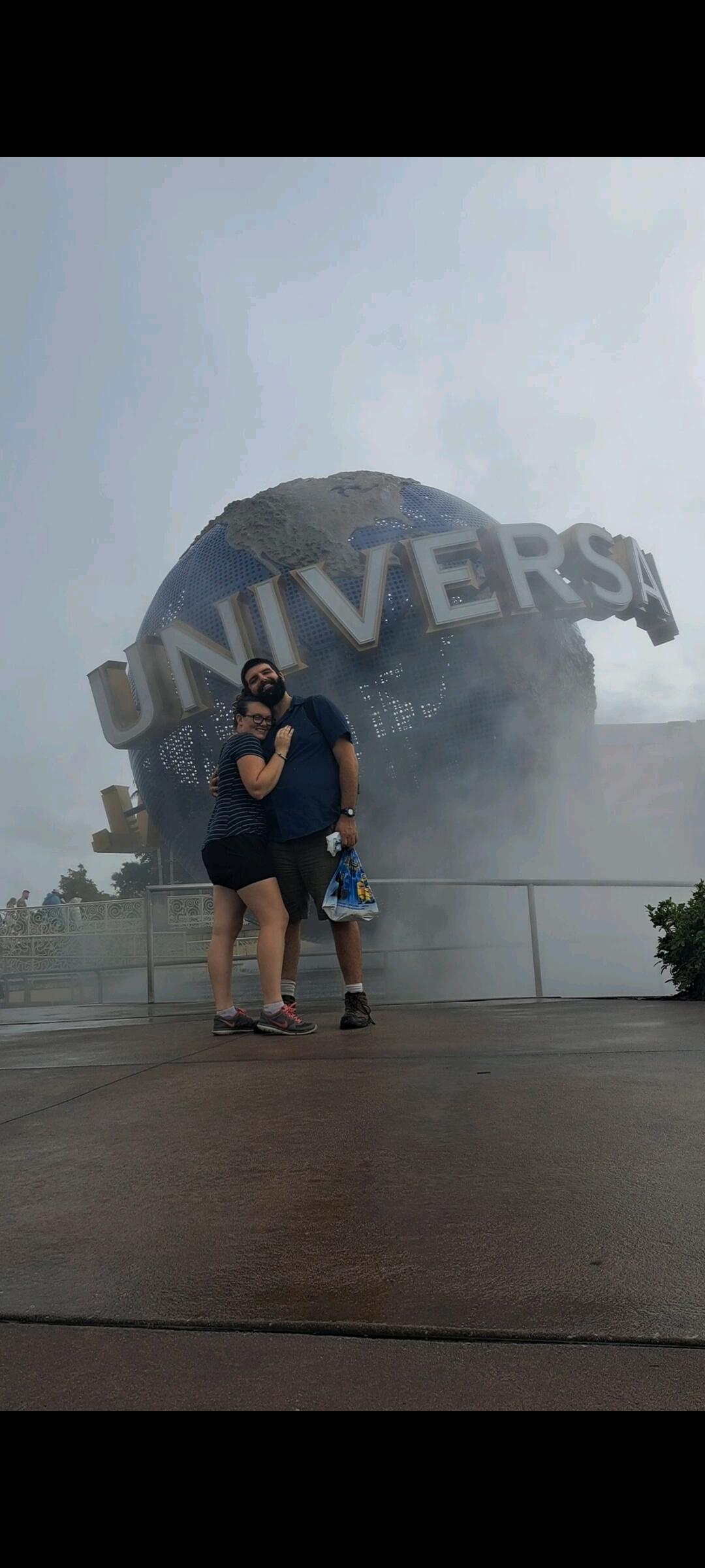 A year and a half together means a trip to Florida! EJ's first time at Universal.