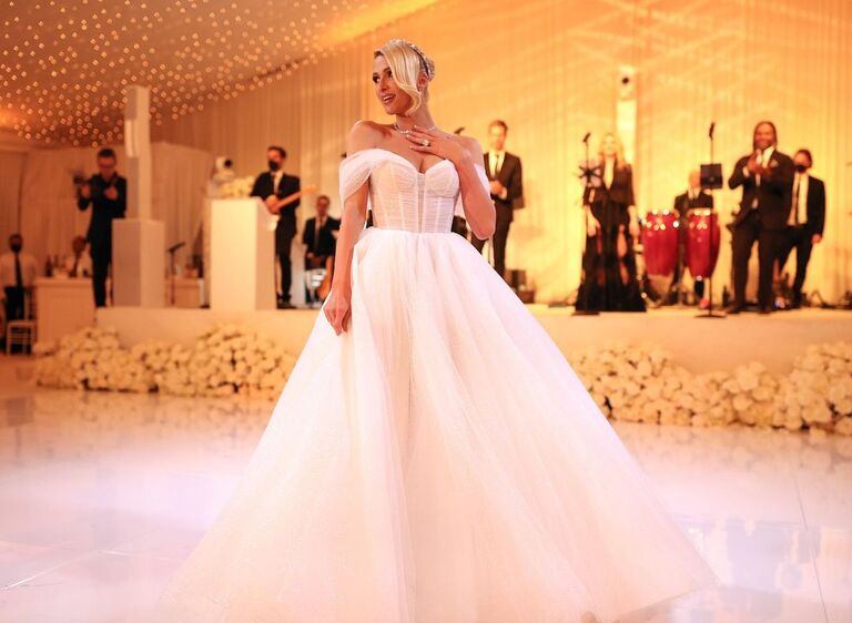 Simone Biles wore four Galia Lahav wedding gowns
