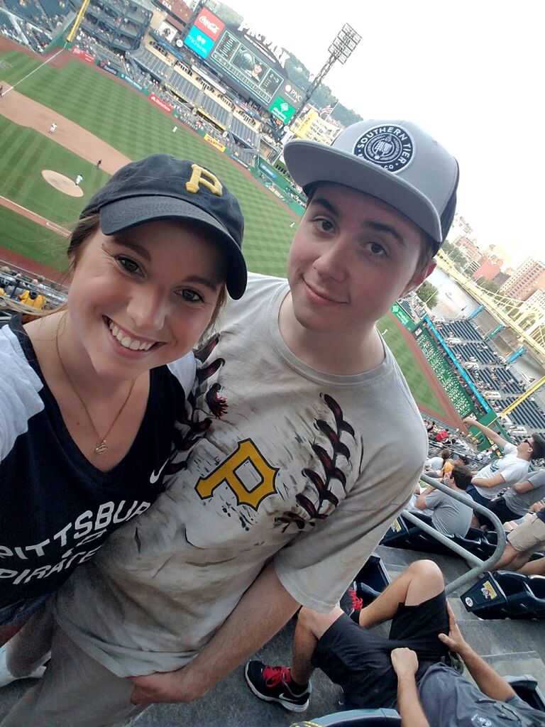 Our first Pirates game together. Now, this is one of our favorite summer activities.