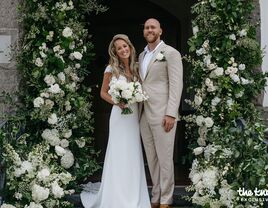 Alex Bowen and his wife Hilary Hansen on their wedding day 