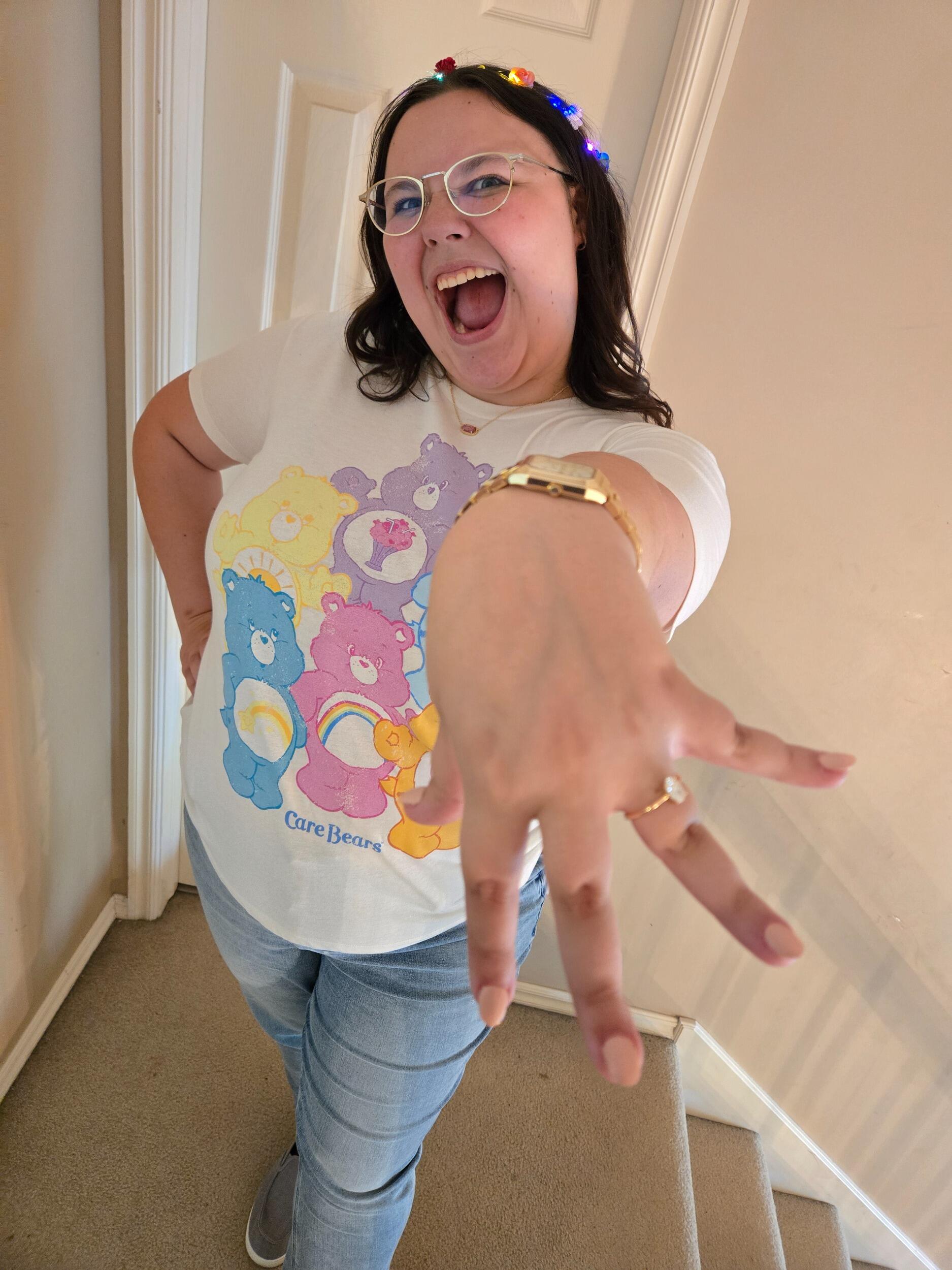 Julia showing off her new ring! She is so excited!