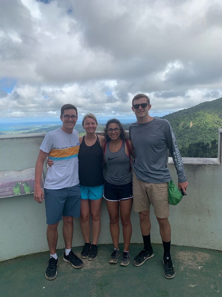 After a hike in el Yunque National Forest, Puerto Rico during a spring break trip