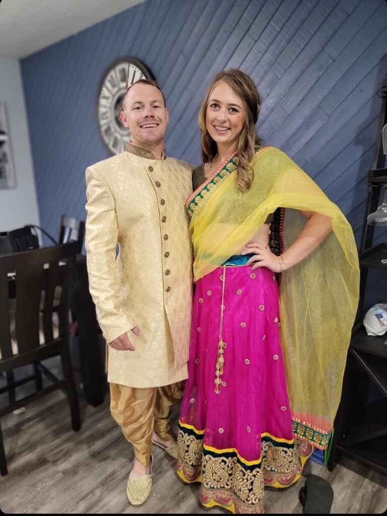 Getting to dress fancy for our friends wedding in Colorado
