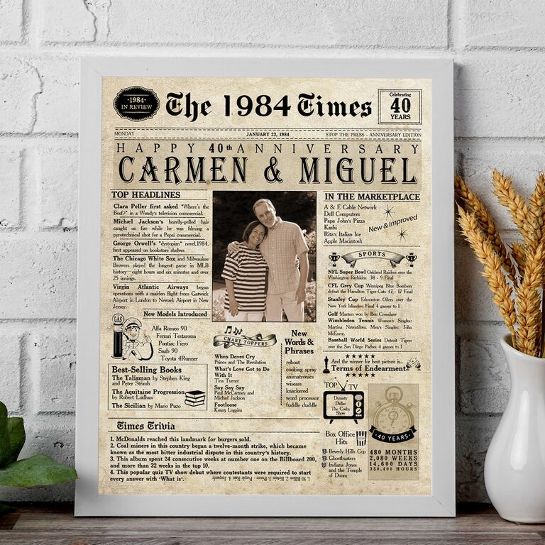 Personalized newspaper print