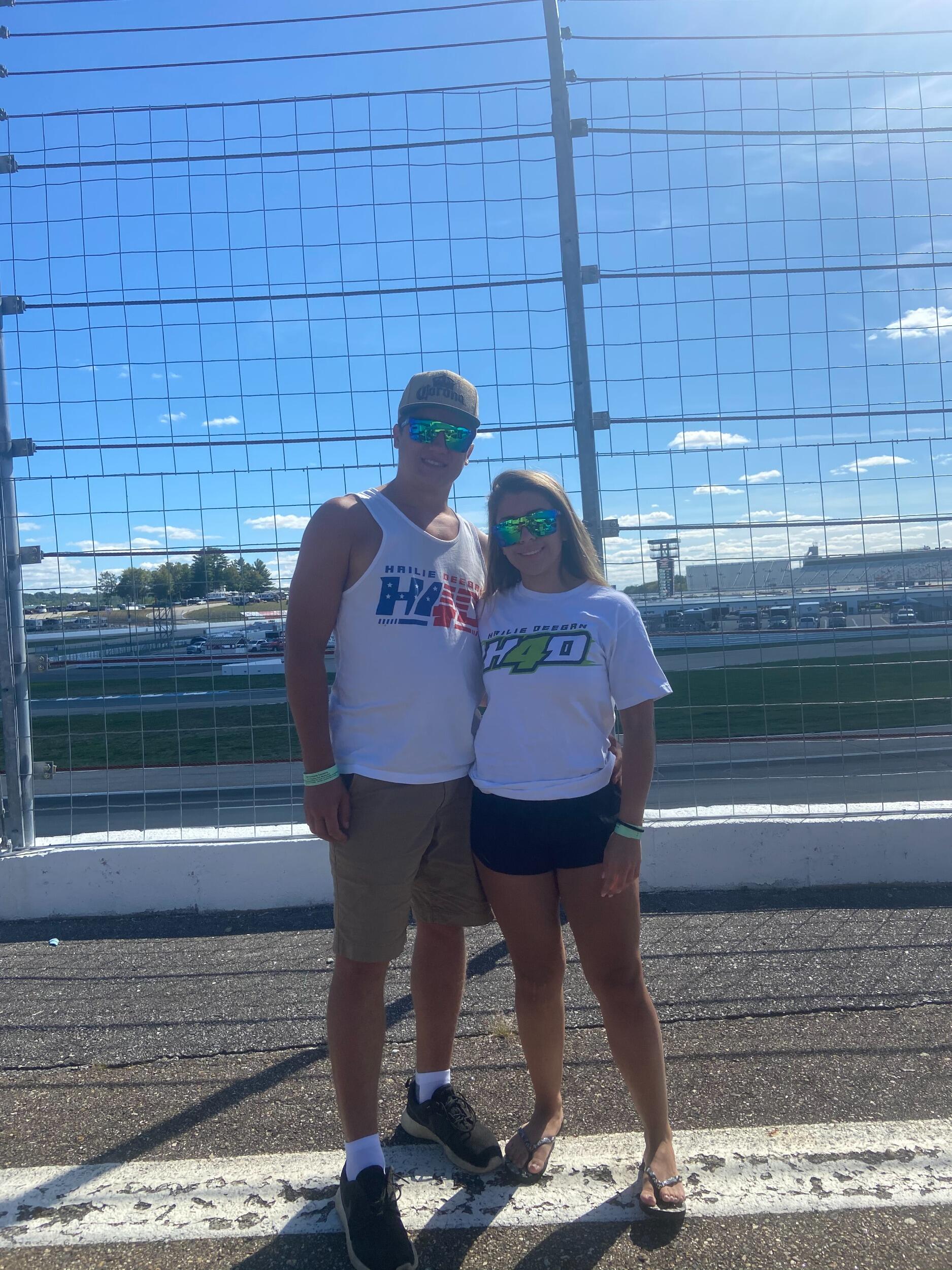 Grace's first NASCAR race